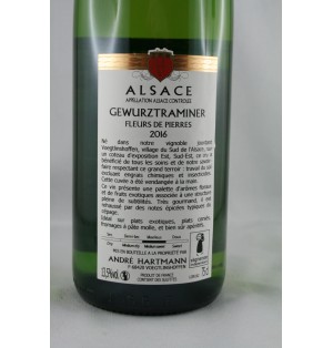 GEWURZTRAMINER FLEURS DE PIERRE 2023 BIO-75CL-13.5% Alc.-HARTMANN