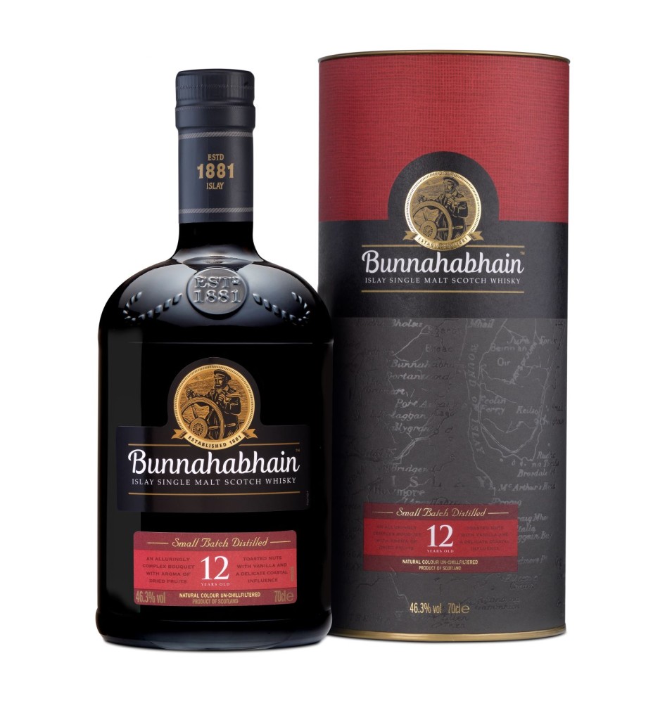 BUNNAHABHAIN 12 ANS 70CL 46.3% Alc.-ISLAY SINGLE MALT BUNNAHABHAIN 12 ANS 70CL 46.3% Alc.-ISLAY SINGLE MALT