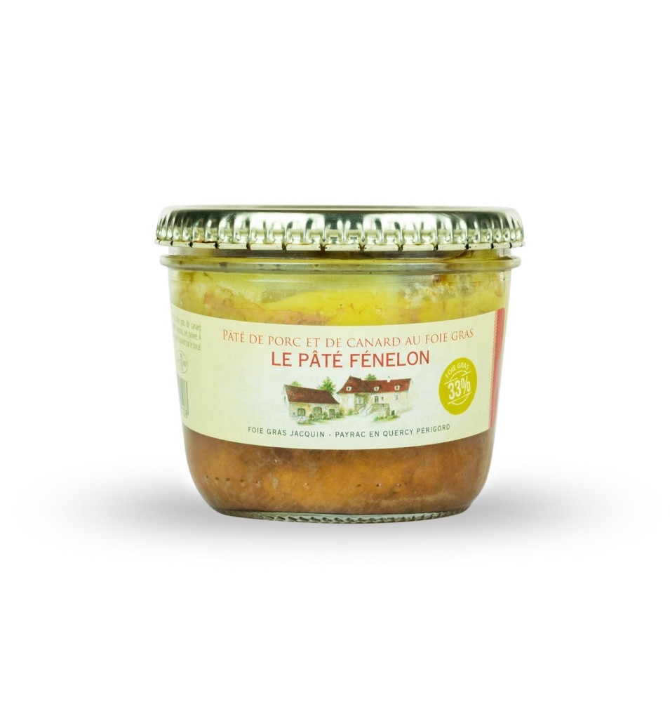 PATE FENELON 180G-JACQUIN-PORC ET CANARD FOIE GRAS 33% PATE FENELON 180G-JACQUIN-PORC ET CANARD FOIE GRAS 33%