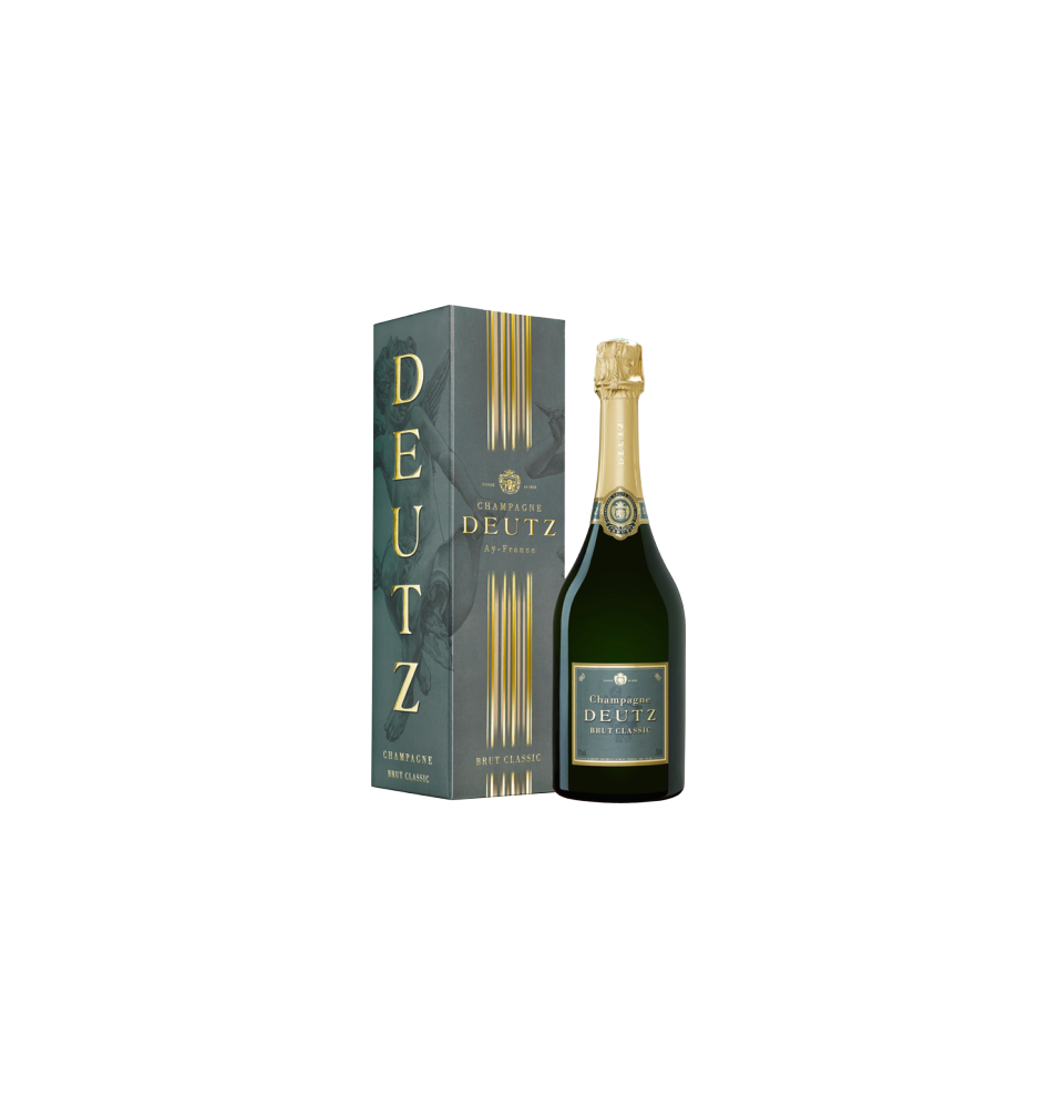 CHAMPAGNE DEUTZ BRUT CLASSIC-75CL-12%Vol.-COFFRET INDIVIDUEL CHAMPAGNE DEUTZ BRUT CLASSIC-75CL-12%Vol.-COFFRET INDIVIDUEL