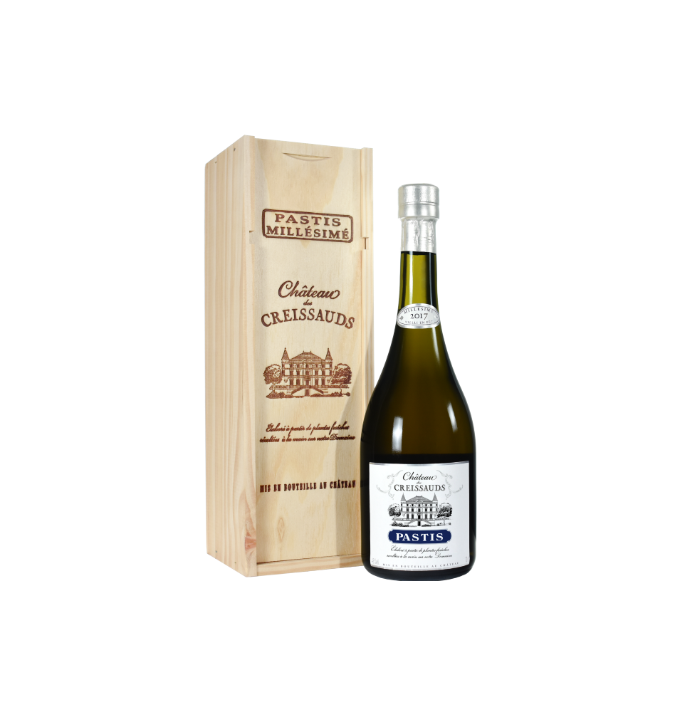 PASTIS MILLESIME 2017 CHATEAU DES CREISSAUDS 45% - 70CL PASTIS MILLESIME 2017 CHATEAU DES CREISSAUDS 45% - 70CL