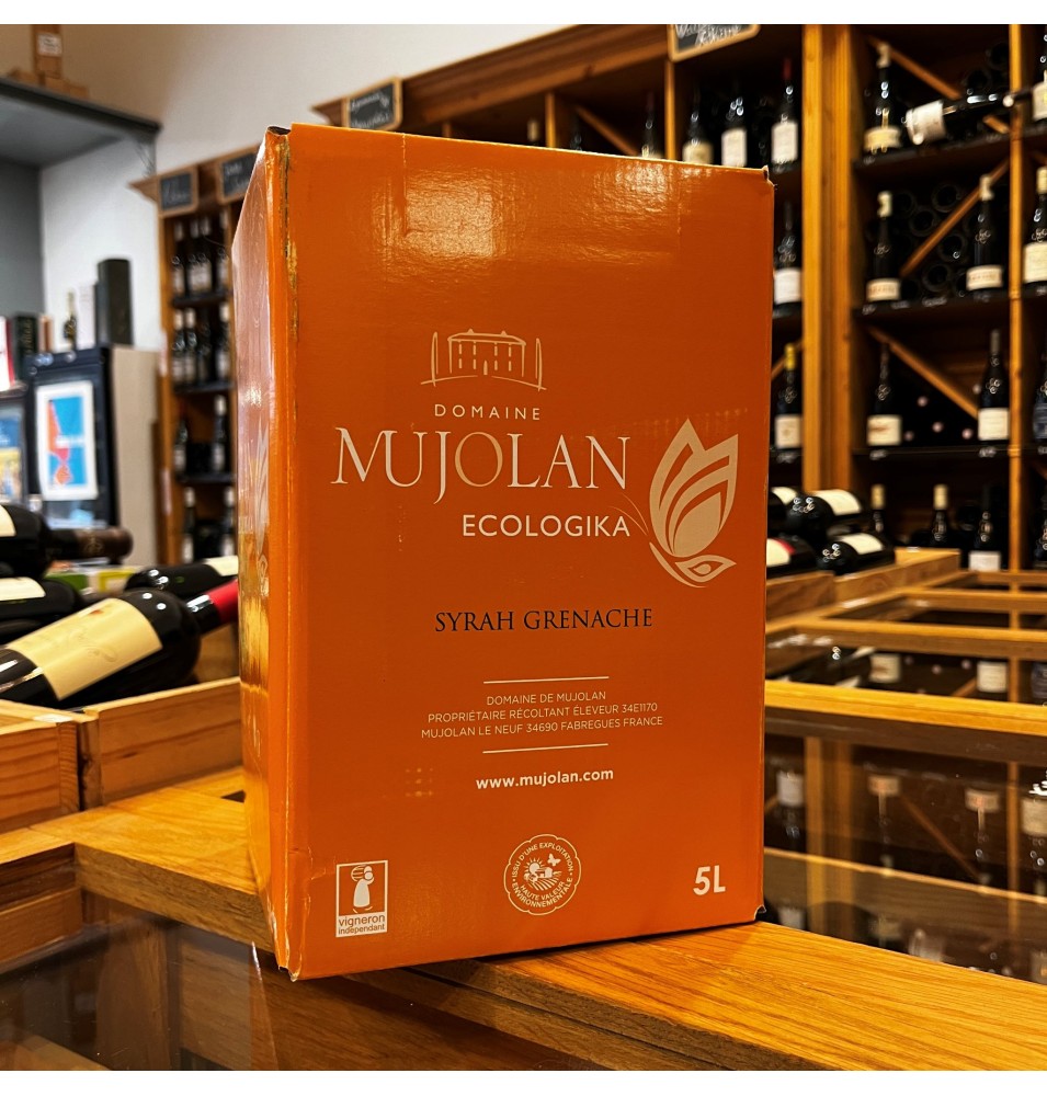 SYRAH/GRENACHE MUJOLAN-BIB 5L-12.5% ALC.-IGP HERAULT SYRAH/GRENACHE MUJOLAN-BIB 5L-12.5% ALC.-IGP HERAULT