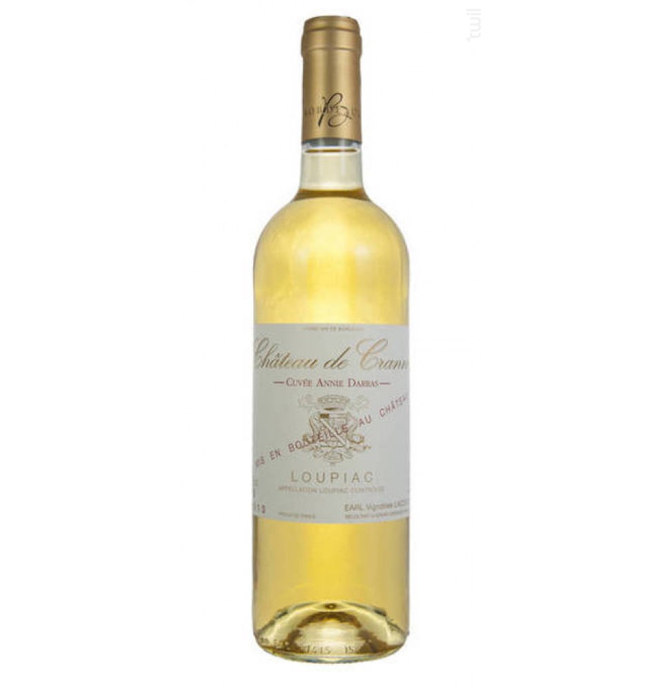 Château de Cranne "Cuvée Annie DARRAS" 2019-75CL-13.5%Alc.-AOC LOUPIAC- Château de Cranne "Cuvée Annie DARRAS" 2019-75CL-13.5%Alc.-AOC LOUPIAC-